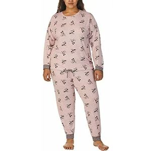 DISNEY Minnie Mouse Ladies Soft Jersey Jogger Lounge Set Green/Gray XL NIP